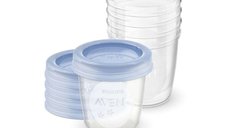Recipiente pentru depozitarea laptelui matern, 5 bucati, SCF619/05, Philips Avent