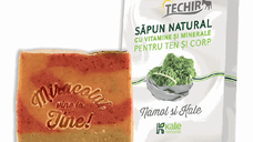 Sapun natural bogat in vitamine si minerale pentru ten si corp cu namol si kale, 120 g, Techir