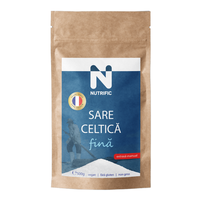 Sare celtica fina extrasa manual, 250g, Nutrific - 1