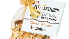 Sare de baie relaxanta cu vanilie si namol, 63 g, Techir