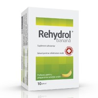 Saruri de rehidratare cu aroma de banana Rehydrol, 10 plicuri, Mba Pharma Innovation - 1