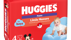 Scutece chilotel, Baieti, Marimea 4, 9-14 kg, 36 bucati, Huggies