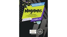 Scutece chilotel pentru noapte, baieti, Ninjamas, 4-7 ani, 17-30 kg, 10 bucati, Pampers