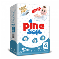 Scutece extra large Soft, 15+ kg, 22 bucati, PINE - 1