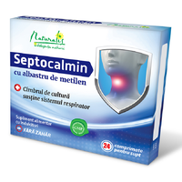 Septocalmin cu albastru de metilen, 24 de comprimate pentru supt, Naturalis - 1