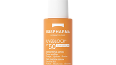 Ser cu tripla actiune si protectie solara SPF 50 Uveblock, 28 ml, Isispharma