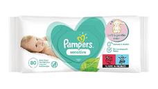 Servetele umede Sensitive, 80 bucati, Pampers
