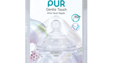 Set 2 tetine silicon Gentle Touch, marime L, +6 luni, PUR