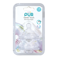 Set 2 tetine silicon Gentle Touch, marime L, +6 luni, PUR - 1