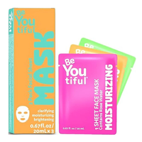 Set 3 masti faciale tip servetel, pentru adolescenti si tineri, 20 ml*3, BeYoutiful - 1