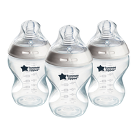 Set biberoane cu autosterilizare Natural Start, 0 luni+, 3 bucati*260 ml, Tommee Tippee - 1