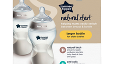 Set biberoane cu autosterilizare Natural Start, 3 luni+, 2 bucati*340 ml, Tommee Tippee