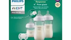 Set biberoane din sticla pentru nou-nascuti Natural Response, Philips Avent