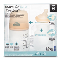 Set biberon anticolici 180ml, tetina si saculet din silicon, Suavinex - 1