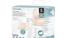 Set biberon anticolici 180ml variabil+Suzetă -2-2 luni, Zero Zero, Suavinex