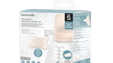 Set biberon anticolici 180ml variabil+Suzetă -2-2 luni, Zero Zero, Suavinex