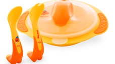 Set boluri in forma de morsa cu tacamuri, galben, PUR