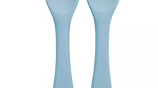 Set Lingurite din silicon, 6 luni+, Aqua Blue, Appekids