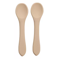 Set Lingurite din silicon, 6 luni+, Bubble Beige, Appekids - 1