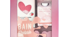 Set Splash Bath, spuma de baie, tableta si inimi efervescente, Strawberry, Inuwet