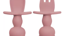 Set Tacamuri din silicon The Little Bear, 6 luni+, Old Rose, Appekids