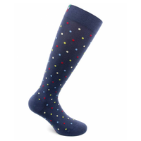 Sosete bumbac pana la genunchi, Fancy Socks, albastru - XL - 1