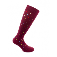Sosete bumbac pana la genunchi, Fancy Socks, rosu- XL - 1