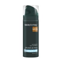 Spuma de ras Sensitive Men, 200 ml, Gerovital - 1