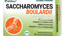 Supliment Probiotic Saccharomyces boulardii 5 miliarde UFC, 10 capsule, Cosmo Pharm