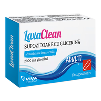 Supozitoare cu glicerina pentru adulti LaxaClean, 10 bucati, Viva Pharma - 1