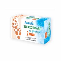 Supozitoare cu glicerina, pentru copii 1400 mg*12 bucati, Assista - 1
