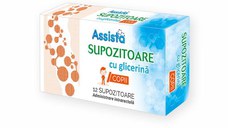 Supozitoare cu glicerina, pentru copii 1400 mg*12 bucati, Assista
