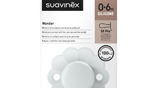 Suzeta fiziologica din silicon Wonder, 0-6 luni, albastra, 1 bucata, Suavinex