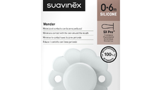 Suzeta fiziologica din silicon Wonder, 0-6 luni, albastra, 1 bucata, Suavinex