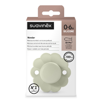 Suzeta fiziologica din silicon Wonder, 0-6 luni, aqua, 1 bucata, Suavinex - 1