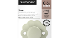 Suzeta fiziologica din silicon Wonder, 0-6 luni, aqua, 1 bucata, Suavinex