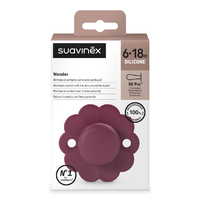 Suzeta fiziologica din silicon Wonder, 6-18 luni, magenta, 1 bucata, Suavinex - 1