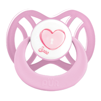 Suzeta ortodontica din silicon, 0-6 luni, roz, PUR - 1