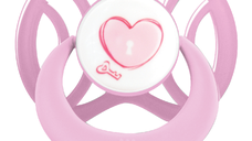 Suzeta ortodontica din silicon, 0-6 luni, roz, PUR