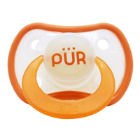 Suzeta ortodontica din silicon, +6 luni, piersica, PUR - 1