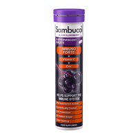 Tablete efervescente cu soc negru, vitamina C si zinc Immuno Forte, 15 bucati, Sambucol - 1