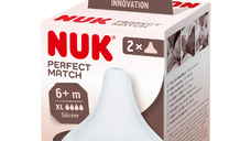 Tetina silicon Perfect Match U, 2 bucati, Nuk