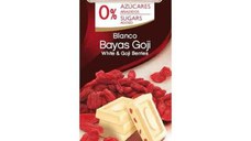 TORRAS Ciocolata alba cu fructe Goji fara zahar si gluten, 75g