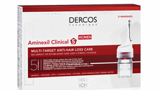 Tratament impotriva caderii parului pentru femei cu Aminexil Dercos Clinical 5, 21 fiole*6 ml, Vichy
