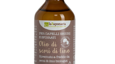 Ulei organic de seminte de in pentru par uscat si fragil, 100ml, La Saponaria