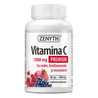 Vitamina C Premium RODIE si bioflavonoide 1000 mg, 60 capsule, Zenyth - 1