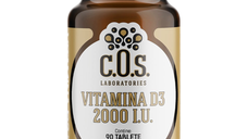 Vitamina D3 2000IU, 90 tablete, COS Laboratories