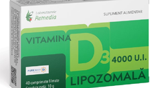 Vitamina D3 4000UI Lipozomala, 40 comprimate, Remedia