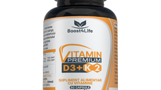 Vitamina D3+K2 Premium (2000 UI), MGCaps®, 60 capsule vegetale, Boost4Life