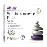Vitamine si minerale Forte, 15 plicuri, Alevia - 1